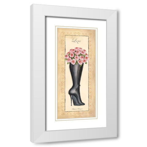 Fashion Bouquet I White Modern Wood Framed Art Print with Double Matting by Laliberte, Andrea