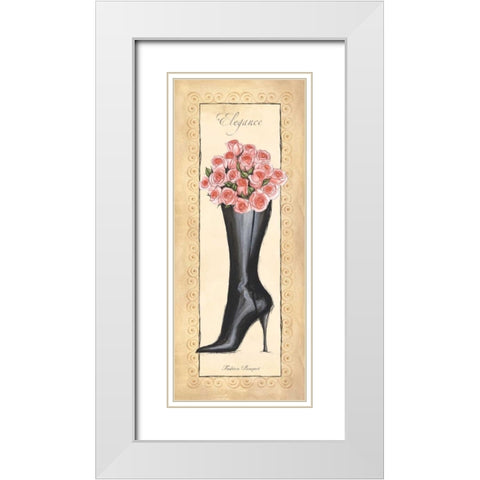 Fashion Bouquet II White Modern Wood Framed Art Print with Double Matting by Laliberte, Andrea