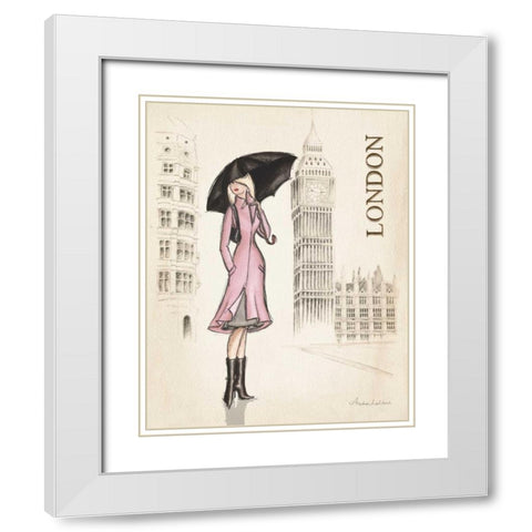 London White Modern Wood Framed Art Print with Double Matting by Laliberte, Andrea