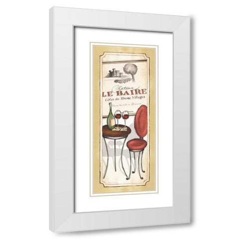 Vin Rouge White Modern Wood Framed Art Print with Double Matting by Laliberte, Andrea