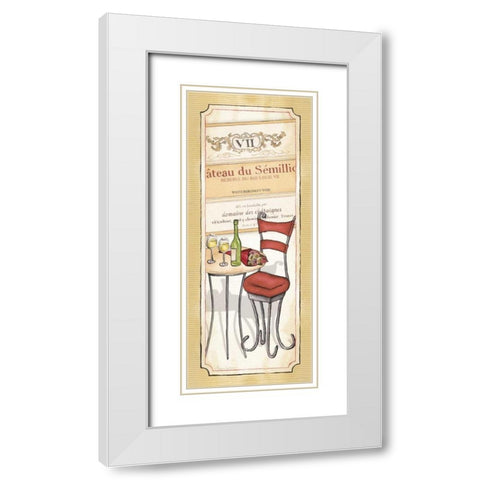 Vin Blanc White Modern Wood Framed Art Print with Double Matting by Laliberte, Andrea