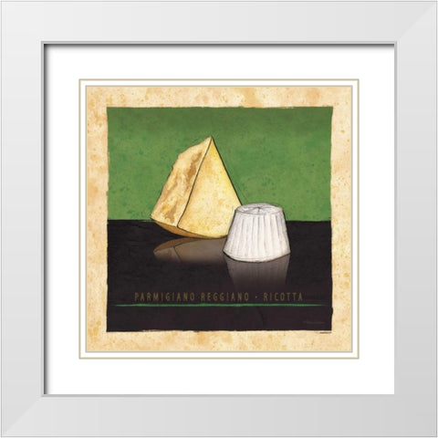 Cheeses I White Modern Wood Framed Art Print with Double Matting by Laliberte, Andrea