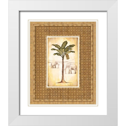 South Palm II White Modern Wood Framed Art Print with Double Matting by Laliberte, Andrea