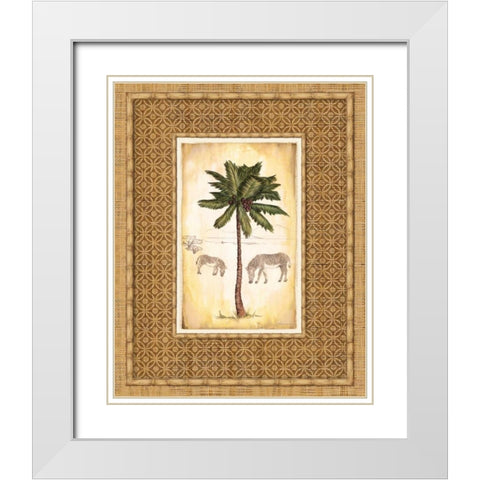 South Palm III White Modern Wood Framed Art Print with Double Matting by Laliberte, Andrea