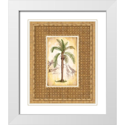 South Palm IV White Modern Wood Framed Art Print with Double Matting by Laliberte, Andrea