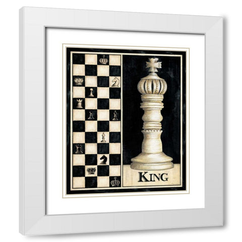 Classic King White Modern Wood Framed Art Print with Double Matting by Laliberte, Andrea