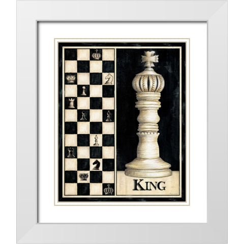 Classic King White Modern Wood Framed Art Print with Double Matting by Laliberte, Andrea