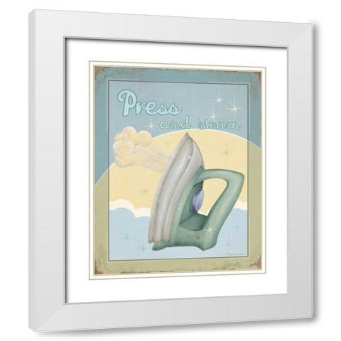 Press White Modern Wood Framed Art Print with Double Matting by Laliberte, Andrea