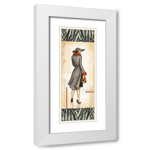 New York Fashion White Modern Wood Framed Art Print with Double Matting by Laliberte, Andrea