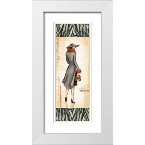 New York Fashion White Modern Wood Framed Art Print with Double Matting by Laliberte, Andrea
