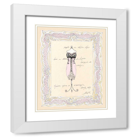 Dress Form II White Modern Wood Framed Art Print with Double Matting by Leal, Steve