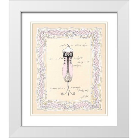 Dress Form II White Modern Wood Framed Art Print with Double Matting by Leal, Steve