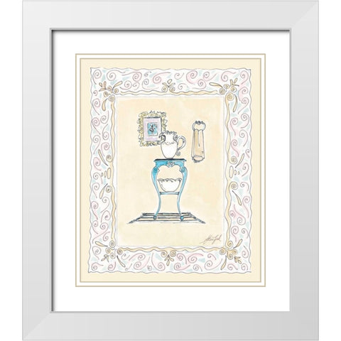 Toilette III White Modern Wood Framed Art Print with Double Matting by Leal, Steve