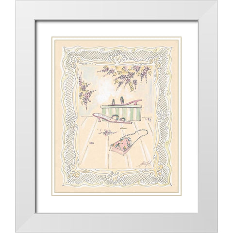 On the Town III White Modern Wood Framed Art Print with Double Matting by Leal, Steve