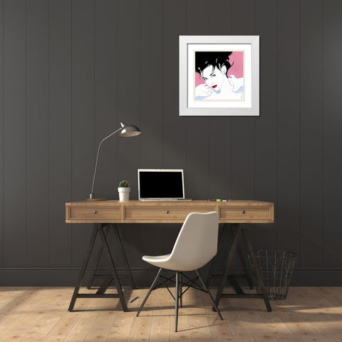 Trisha White Modern Wood Framed Art Print with Double Matting by Leal, Steve