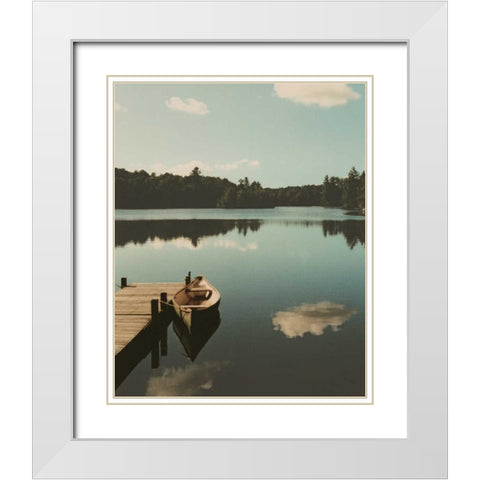 Plenitude I White Modern Wood Framed Art Print with Double Matting by Lestage, Suzanne