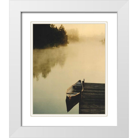 Plenitude II White Modern Wood Framed Art Print with Double Matting by Lestage, Suzanne