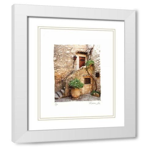 Eze White Modern Wood Framed Art Print with Double Matting by Love, Maureen