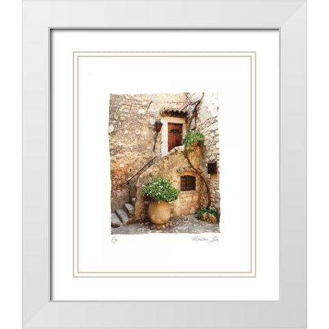 Eze White Modern Wood Framed Art Print with Double Matting by Love, Maureen
