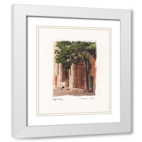Elegant Entry White Modern Wood Framed Art Print with Double Matting by Love, Maureen