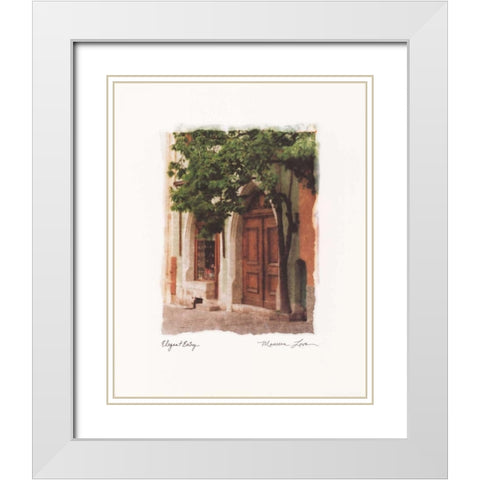Elegant Entry White Modern Wood Framed Art Print with Double Matting by Love, Maureen