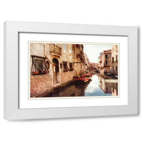 Venice at Rest - No Border White Modern Wood Framed Art Print with Double Matting by Love, Maureen