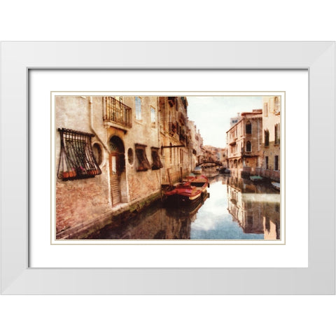 Venice at Rest - No Border White Modern Wood Framed Art Print with Double Matting by Love, Maureen