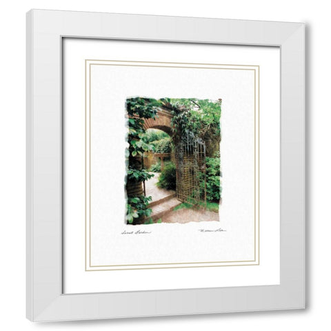 Secret Garden White Modern Wood Framed Art Print with Double Matting by Love, Maureen