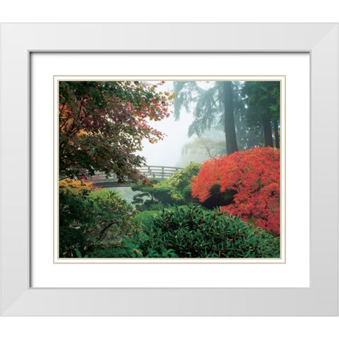 Japanese Garden II White Modern Wood Framed Art Print with Double Matting by Love, Maureen