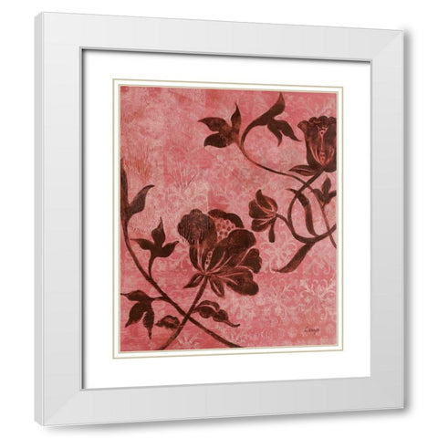La Vie en Rose II White Modern Wood Framed Art Print with Double Matting by Linza, Loretta