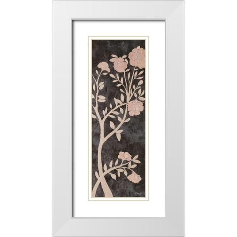 Moonlight Garden I White Modern Wood Framed Art Print with Double Matting by Linza, Loretta