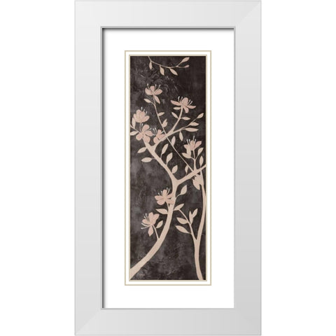 Moonlight Garden II White Modern Wood Framed Art Print with Double Matting by Linza, Loretta