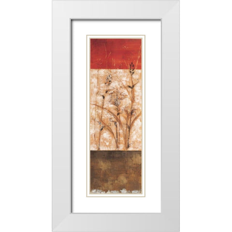 Fresco II White Modern Wood Framed Art Print with Double Matting by Linza, Loretta