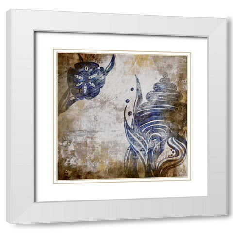 Nautilus I White Modern Wood Framed Art Print with Double Matting by Linza, Loretta