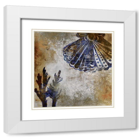 Nautilus II White Modern Wood Framed Art Print with Double Matting by Linza, Loretta
