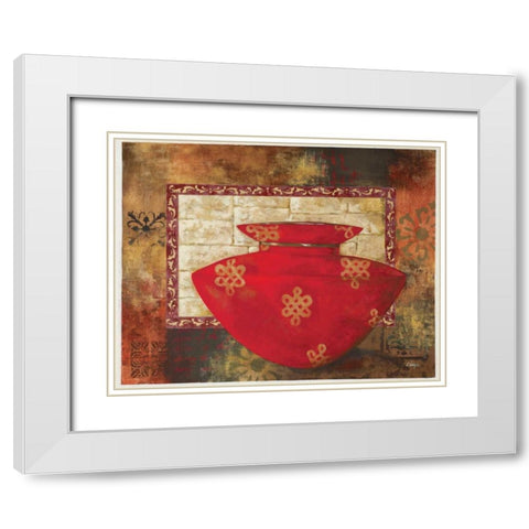 Eastern Wares II White Modern Wood Framed Art Print with Double Matting by Linza, Loretta