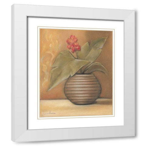 Global Pots I White Modern Wood Framed Art Print with Double Matting by Marque, Lucia