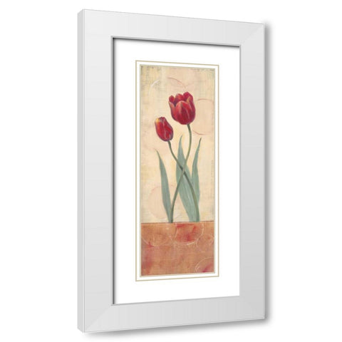 Circular Balance I White Modern Wood Framed Art Print with Double Matting by Marque, Lucia