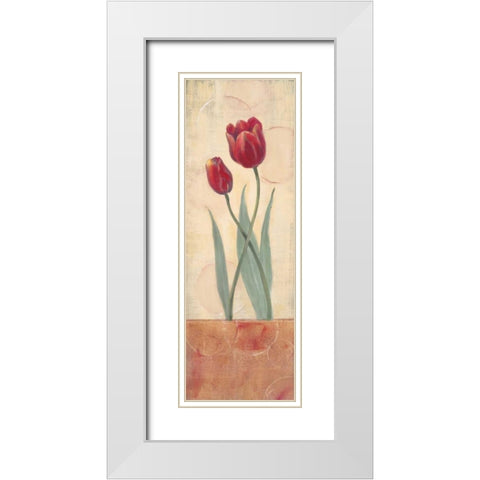 Circular Balance I White Modern Wood Framed Art Print with Double Matting by Marque, Lucia