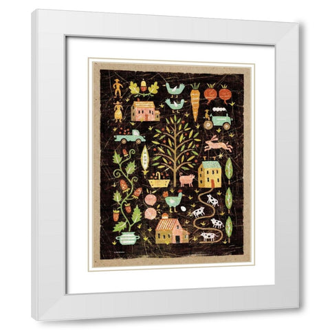 Farm to Table White Modern Wood Framed Art Print with Double Matting by McCollum, Sudi