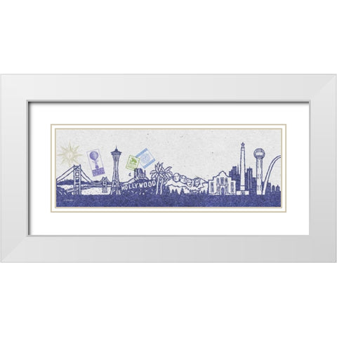 National Skyline I White Modern Wood Framed Art Print with Double Matting by McCollum, Sudi
