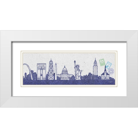 National Skyline II White Modern Wood Framed Art Print with Double Matting by McCollum, Sudi
