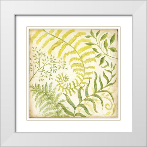 Fern Botanical I White Modern Wood Framed Art Print with Double Matting by McRostie, Kate