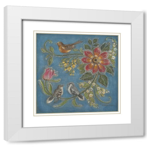 Garden Menagerie IV White Modern Wood Framed Art Print with Double Matting by McRostie, Kate