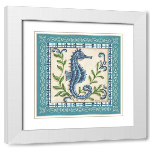 Palm Beach Preppy I White Modern Wood Framed Art Print with Double Matting by McRostie, Kate