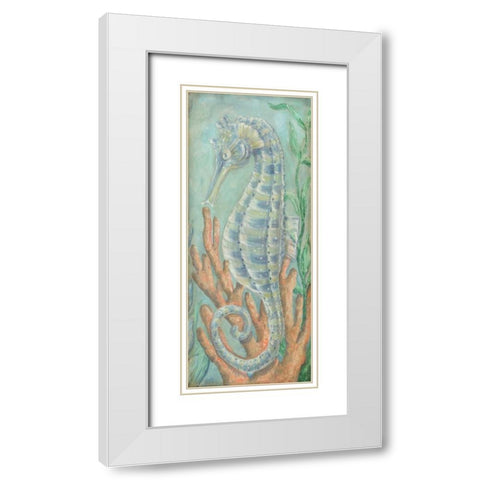 Santorini Seahorse II White Modern Wood Framed Art Print with Double Matting by McRostie, Kate