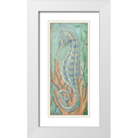 Santorini Seahorse II White Modern Wood Framed Art Print with Double Matting by McRostie, Kate