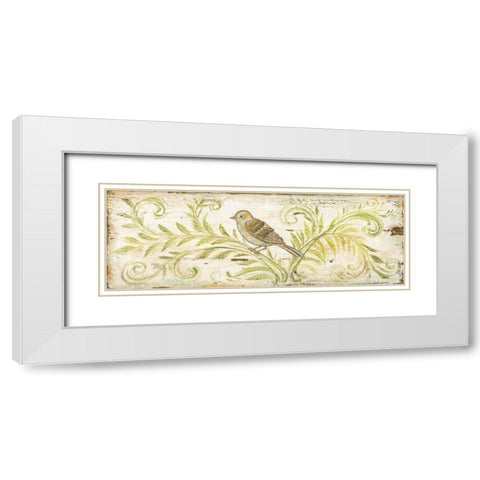 Eco Sparrow White Modern Wood Framed Art Print with Double Matting by McRostie, Kate