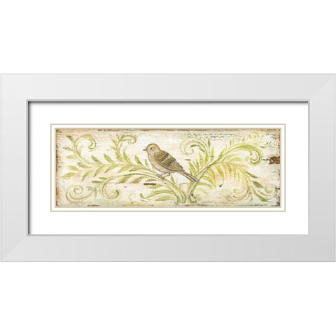 Eco Sparrow White Modern Wood Framed Art Print with Double Matting by McRostie, Kate