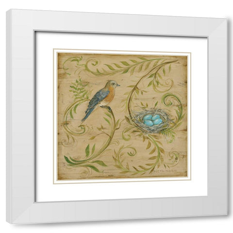 Natures Nest III White Modern Wood Framed Art Print with Double Matting by McRostie, Kate